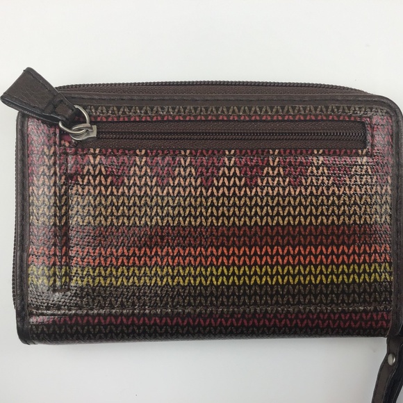 Fossil Key-Per Zip Around Wristlet Wallet - Picture 3 of 16